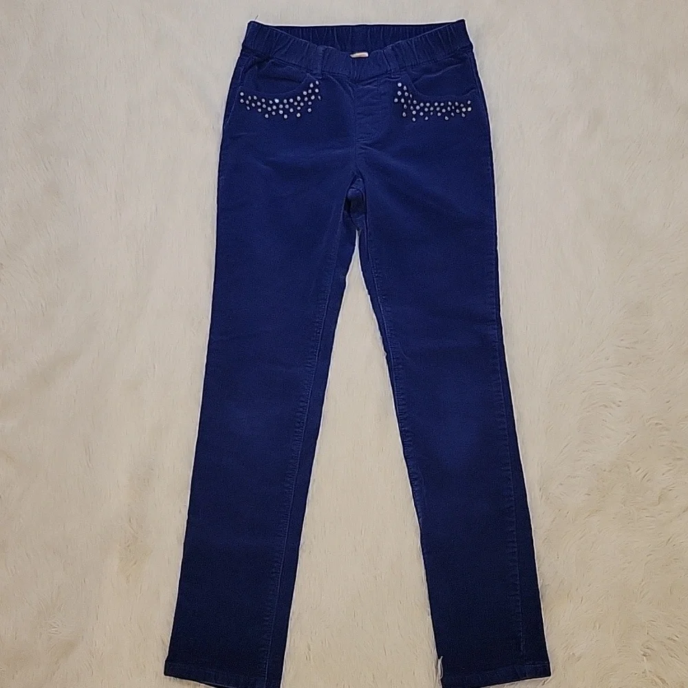 Gymboree Pink Unicorn Ruffle Sweater and Blue Sequin Corduroy Pants Size 7-8